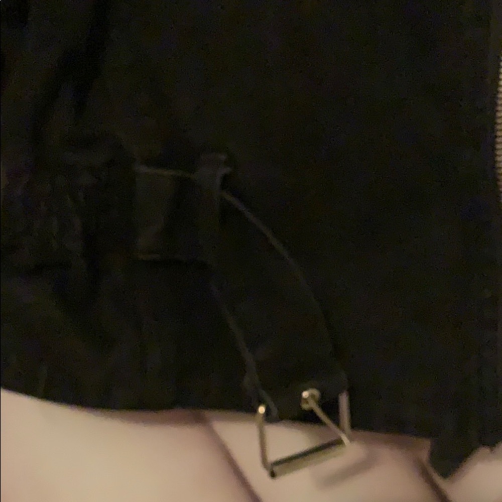 Girls Jordache black motorcycle jacket w/ belt - Picture 5 of 8